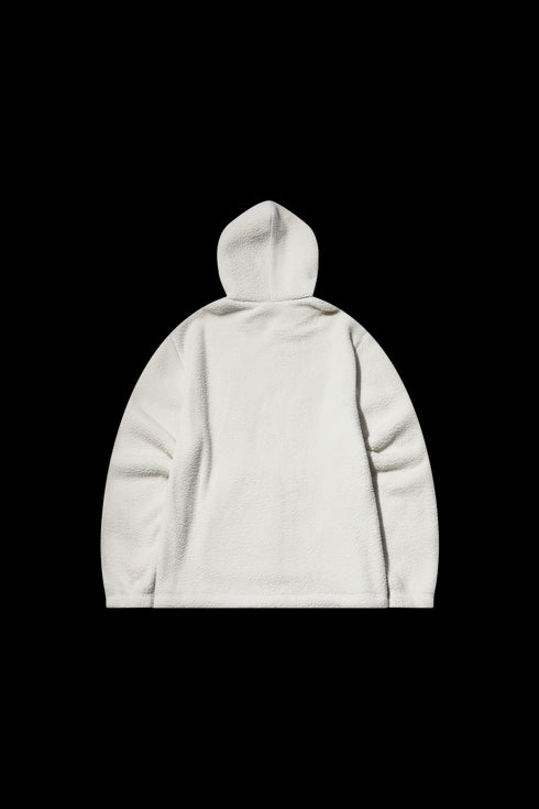 Metal Logo Faux Lambswool Hoodie